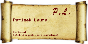 Parisek Laura névjegykártya